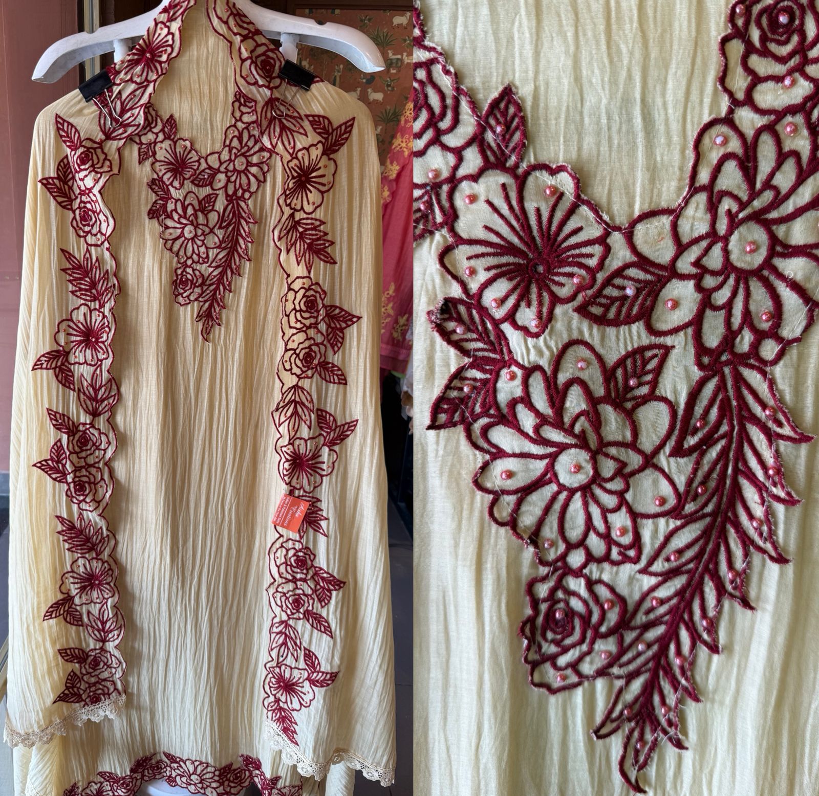 sophisticated Suit on Crushed Mul cotton