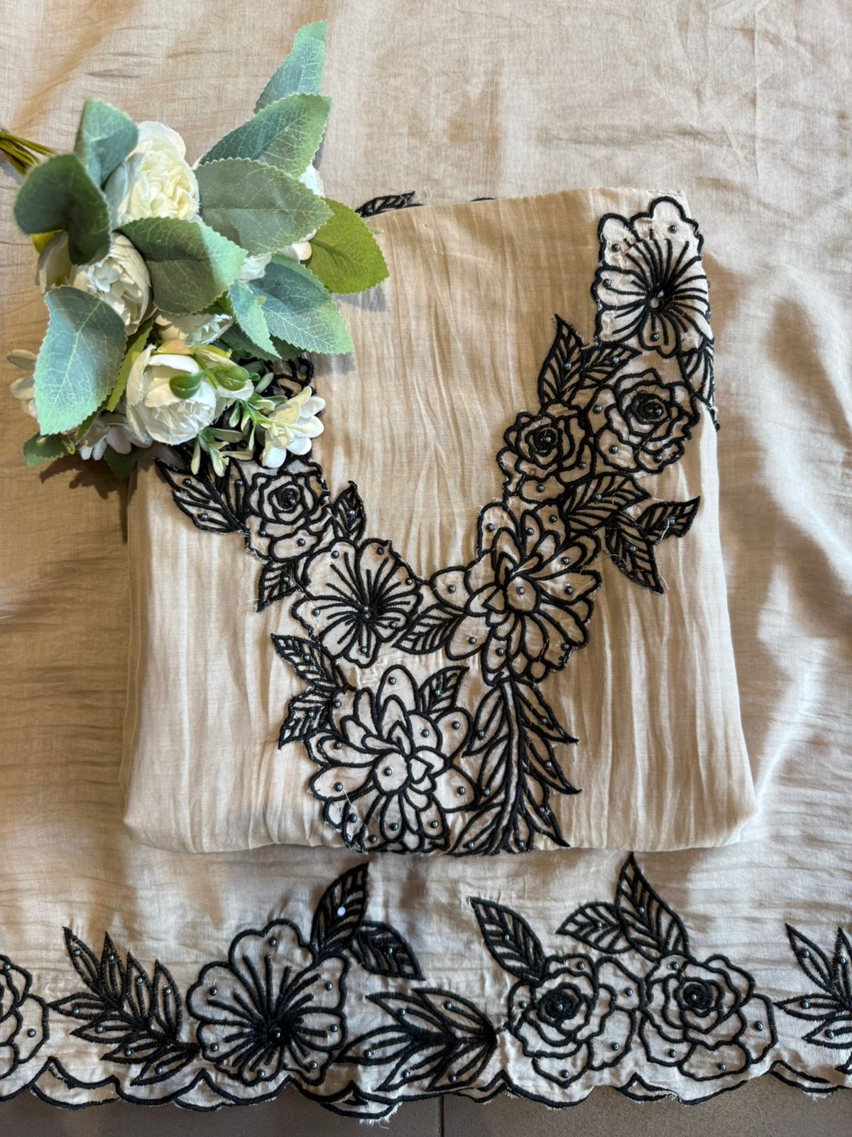 sophisticated Suit on Crushed Mul cotton