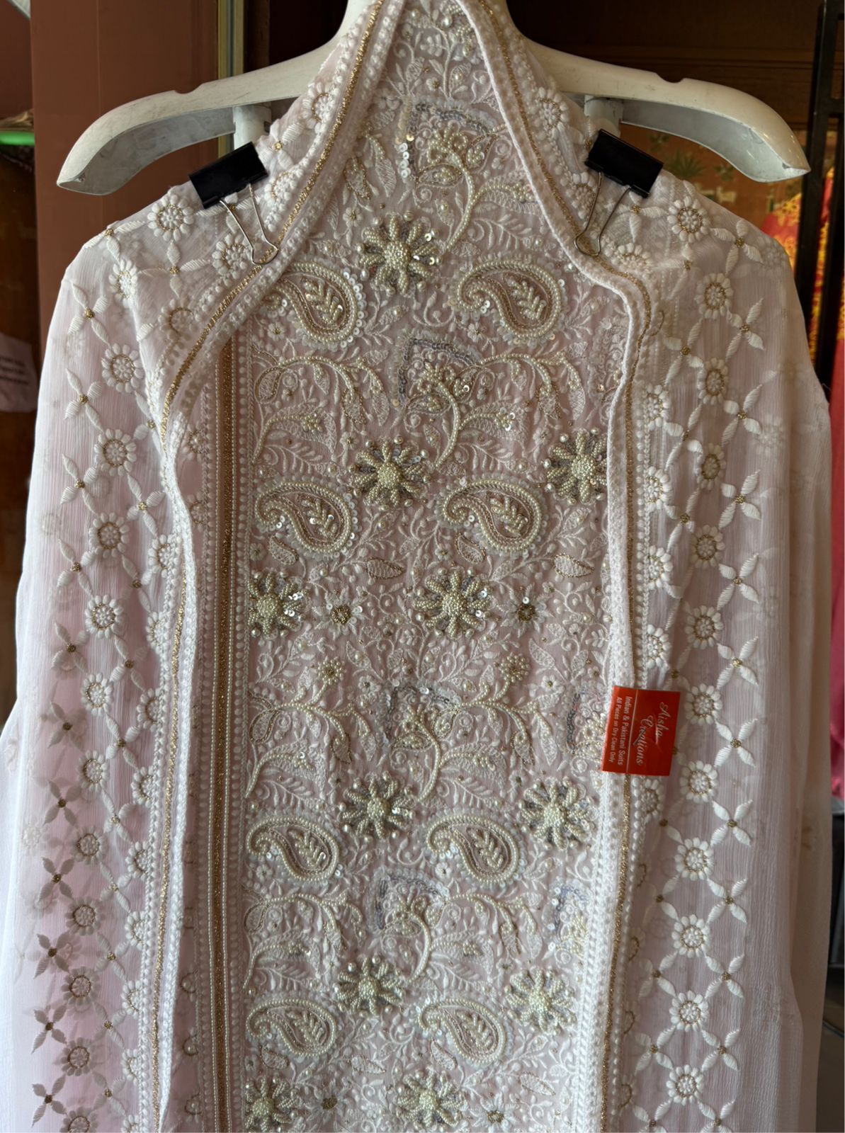Elegant pastel Embroidered Suit