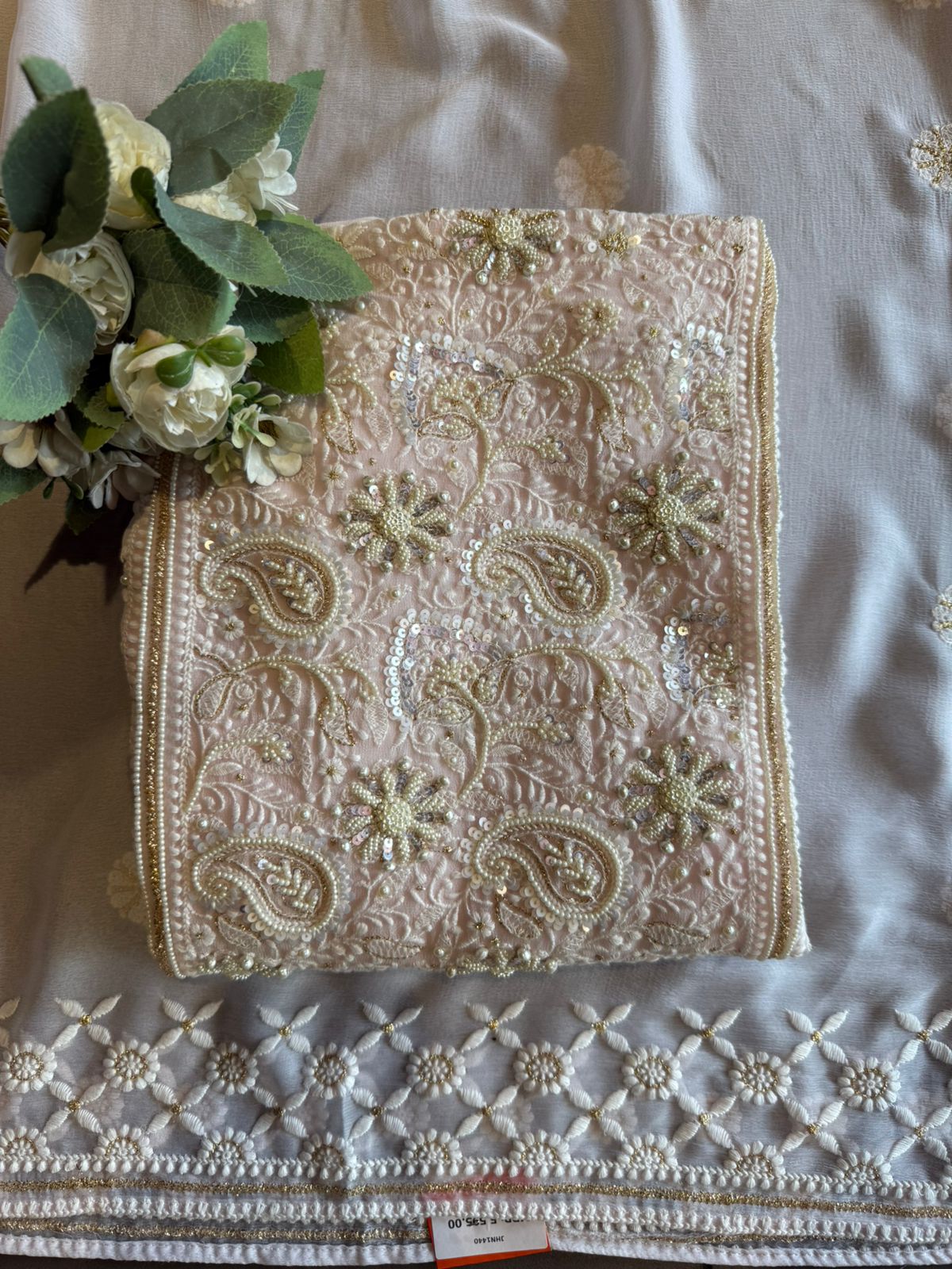 Elegant pastel Embroidered Suit