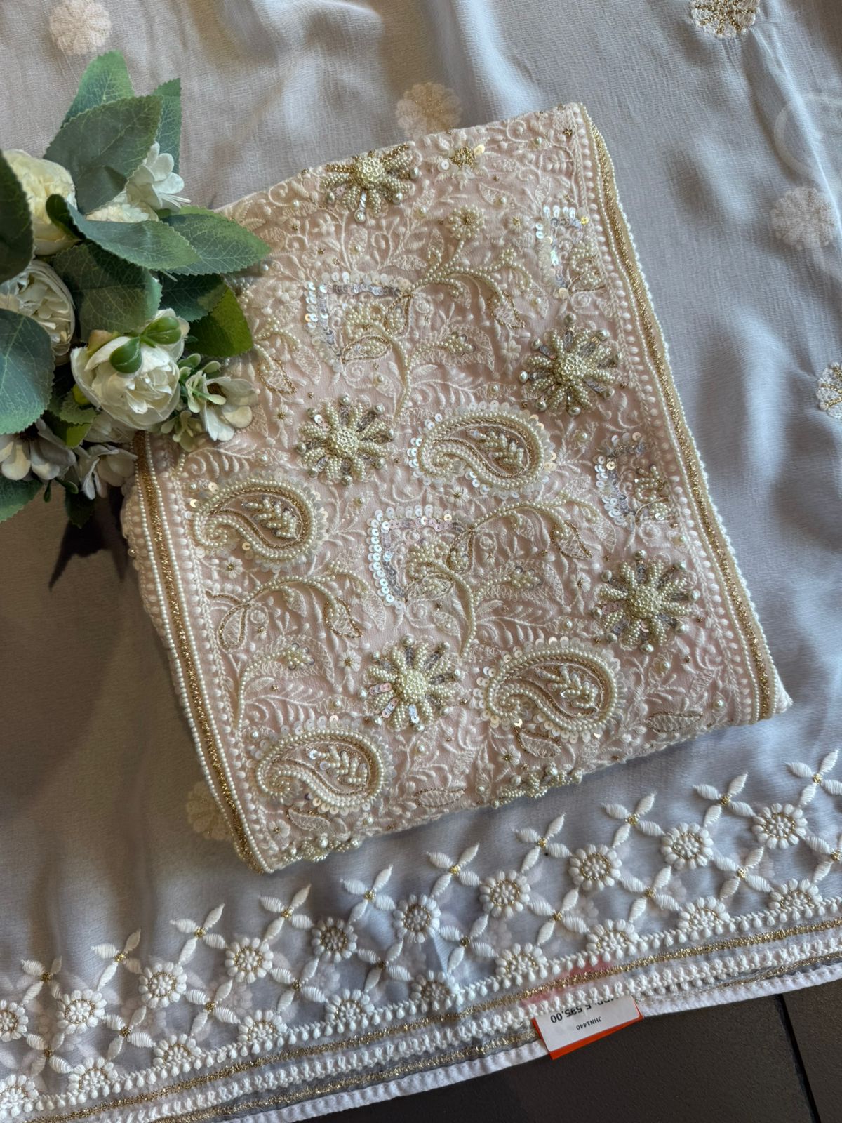 Elegant pastel Embroidered Suit