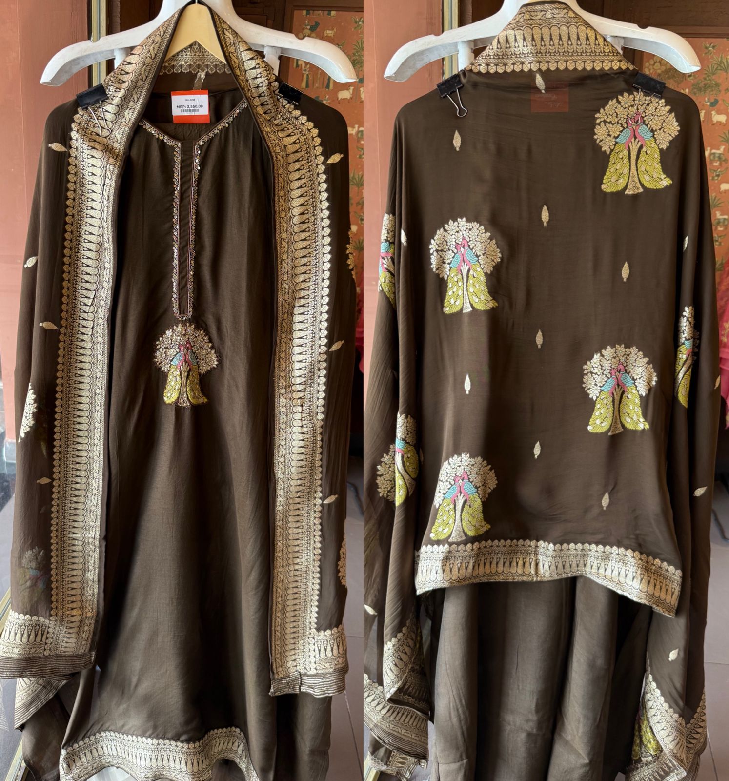 Silk with Smooth soft sheen and structured fall