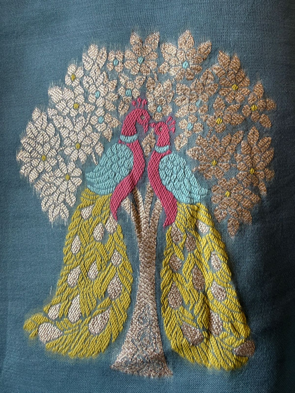 Silk with Smooth soft sheen and structured fall