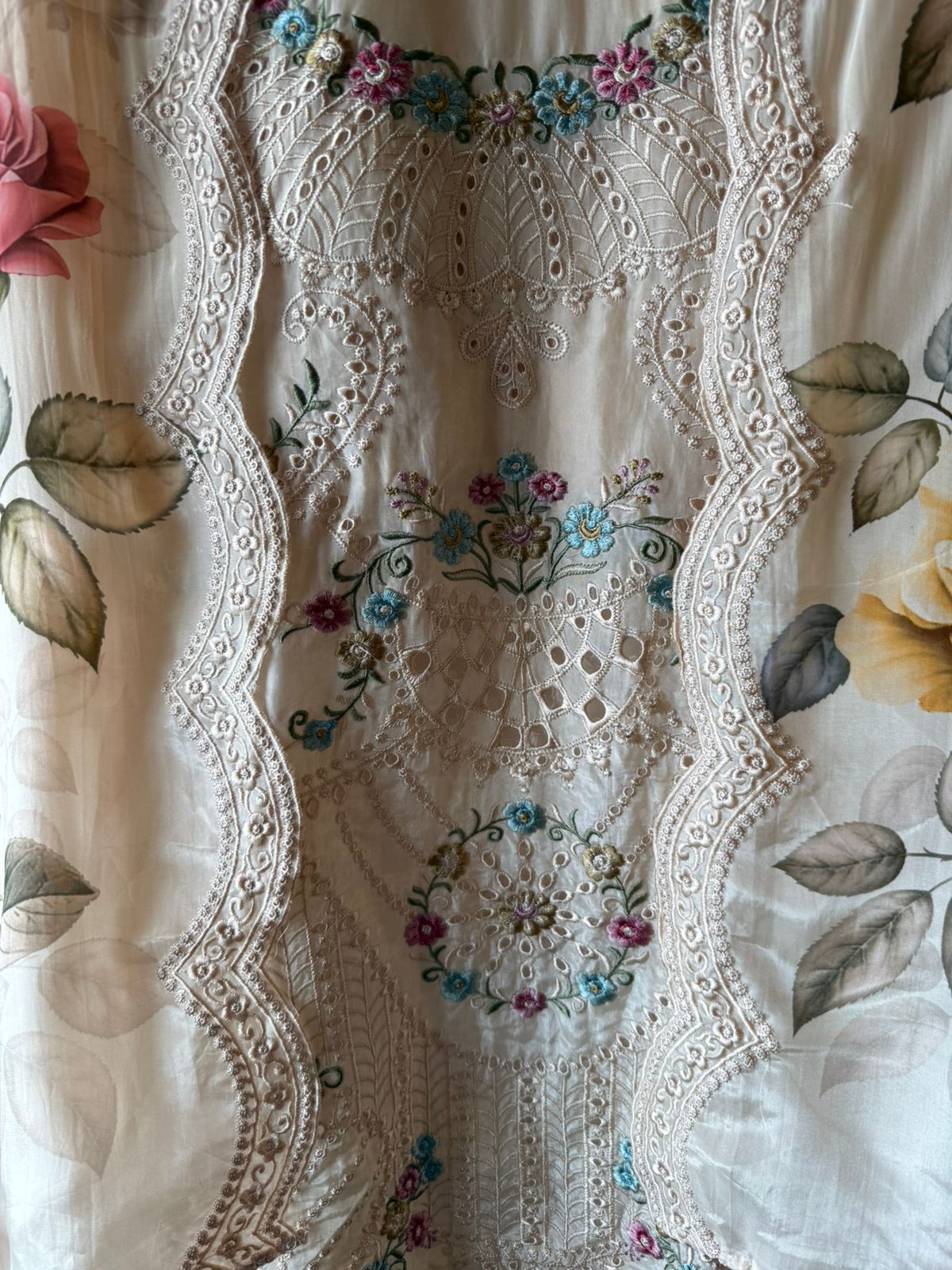 Glass organza Unstitched Shirt