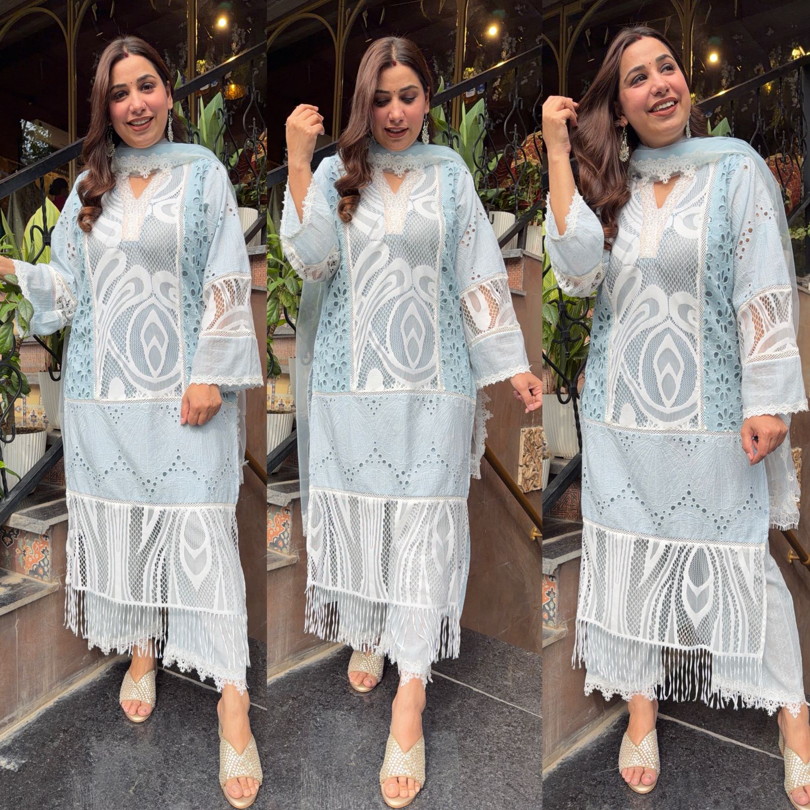 PURE HAKUBA CHICKEN PAKISTANI DESIGNER STITCHED SETS