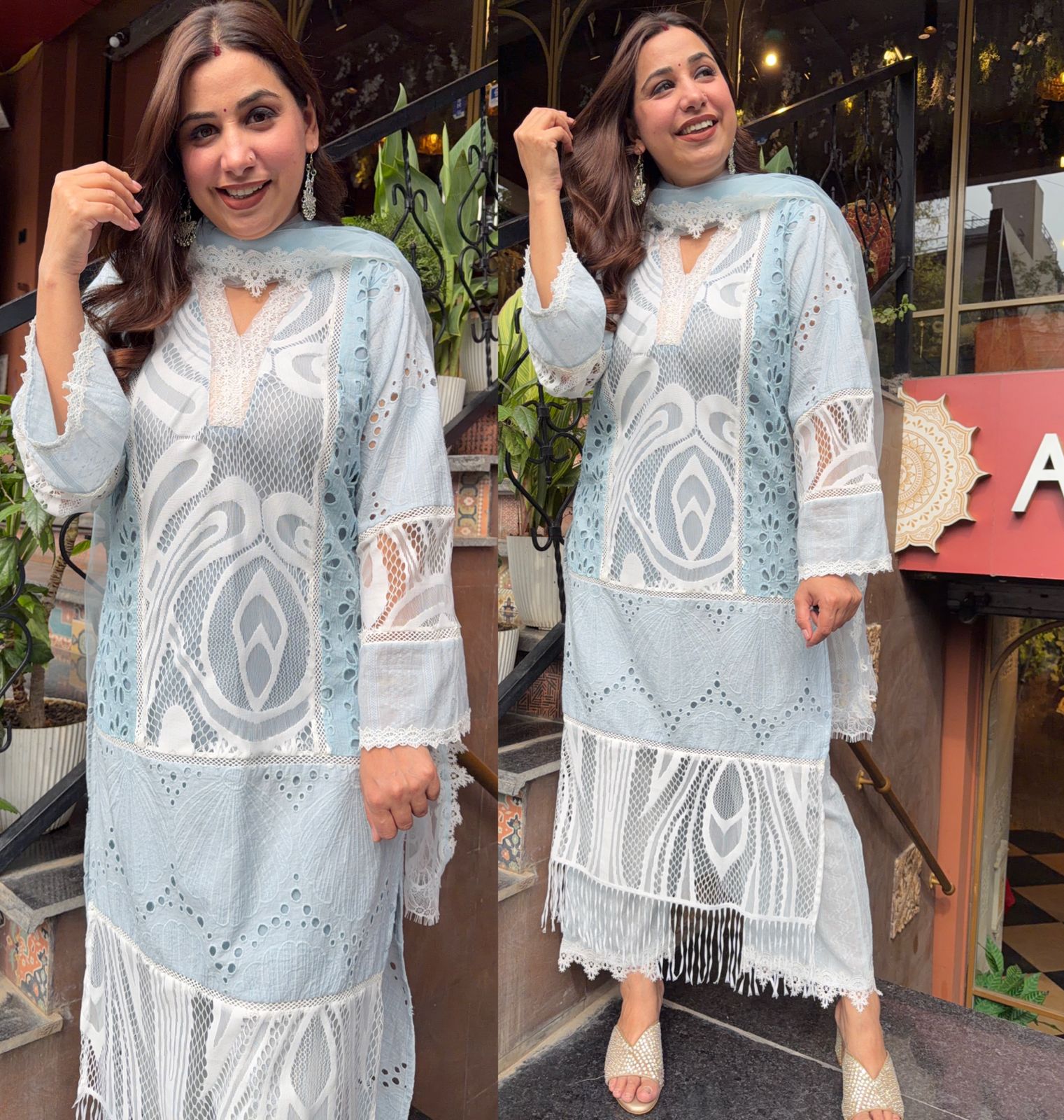 PURE HAKUBA CHICKEN PAKISTANI DESIGNER STITCHED SETS