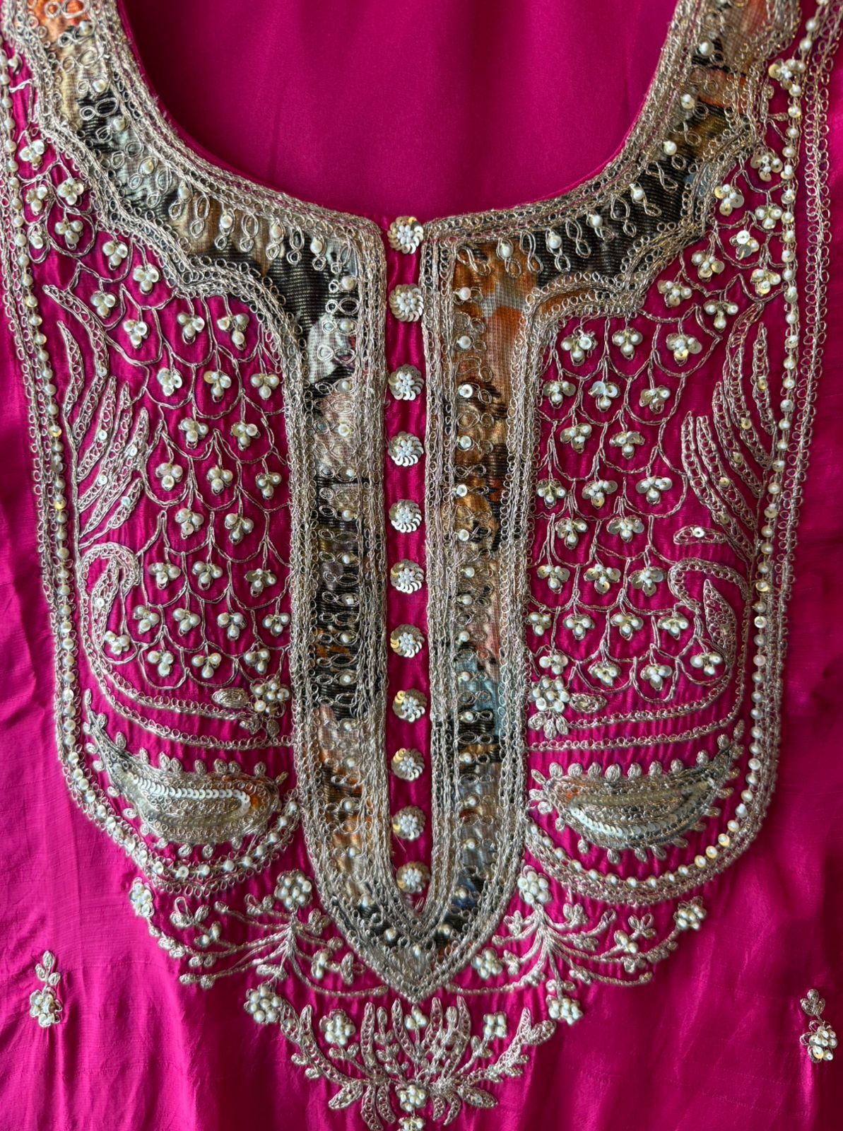 Rani Pink Handwork Kurta Set