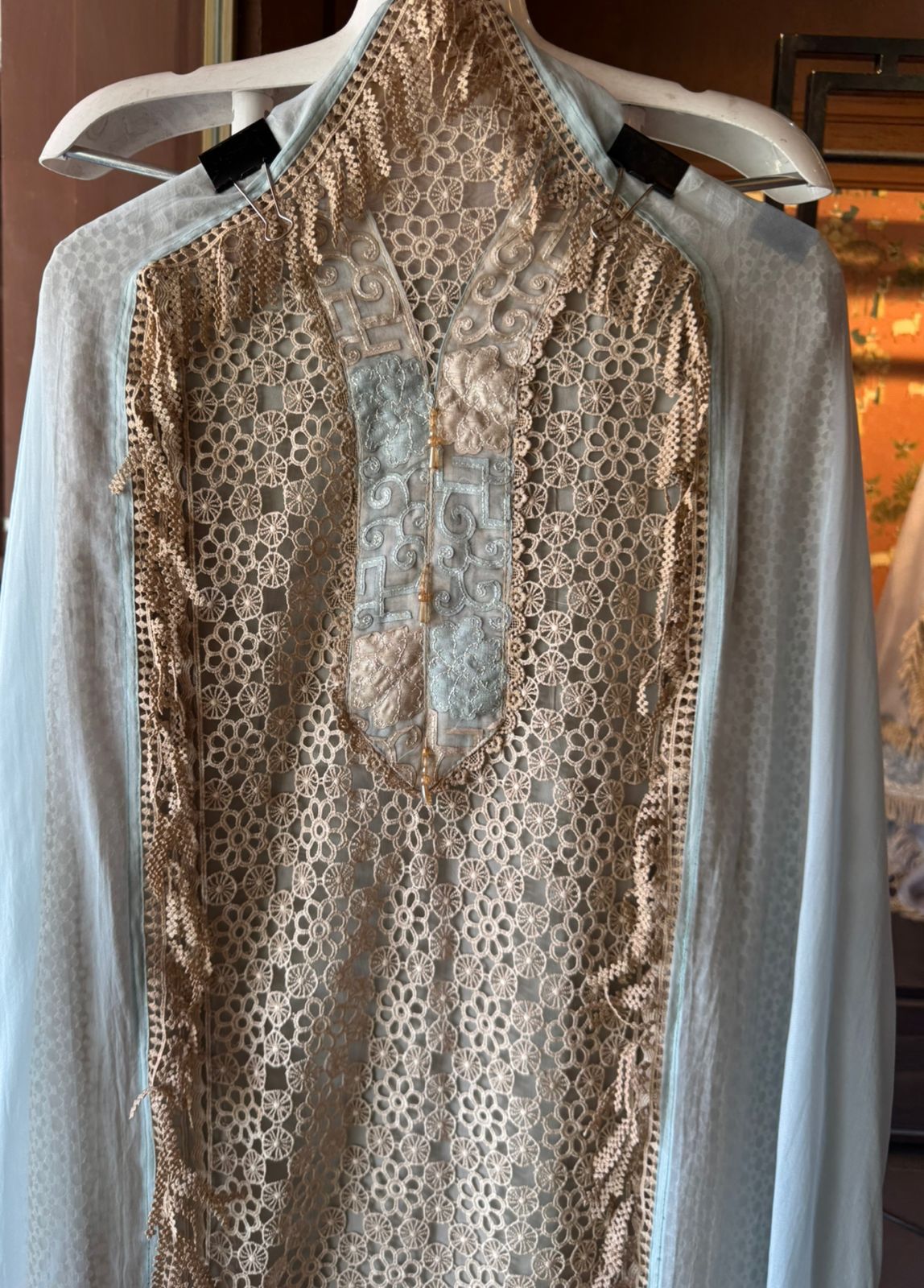 Cotton Crochet Unstitched kurta