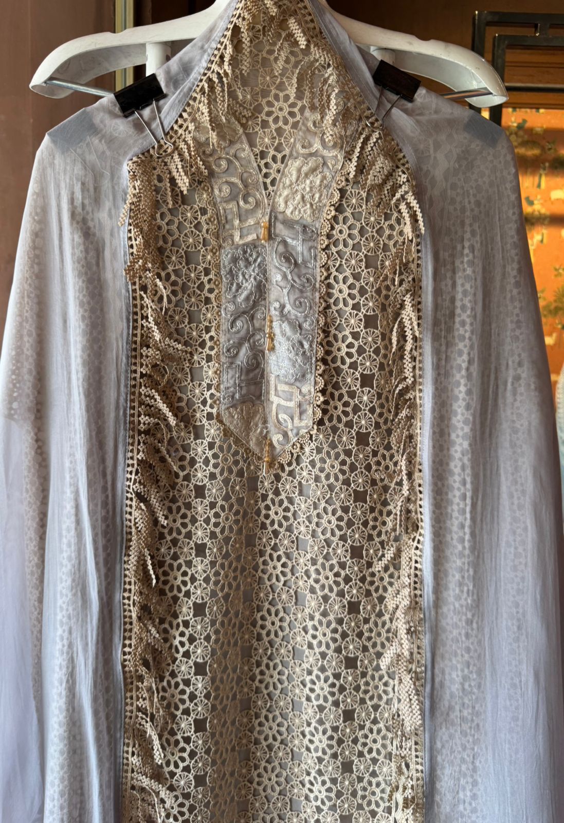 Cotton Crochet Unstitched kurta