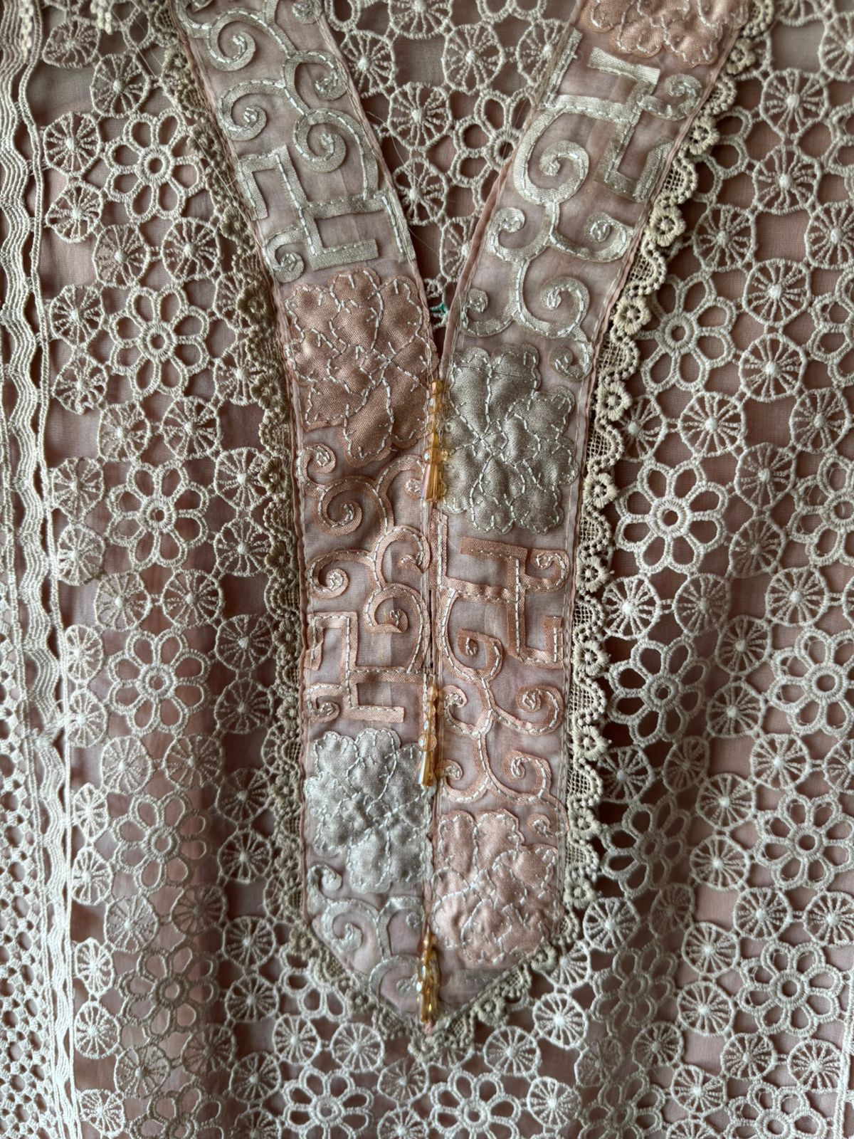 Cotton Crochet Unstitched kurta