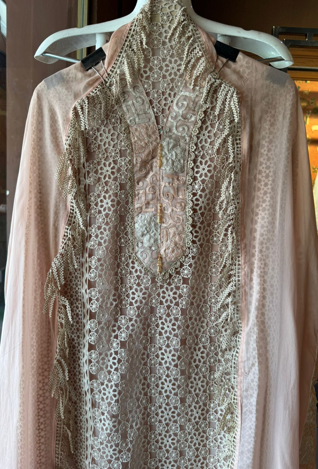 Cotton Crochet Unstitched kurta