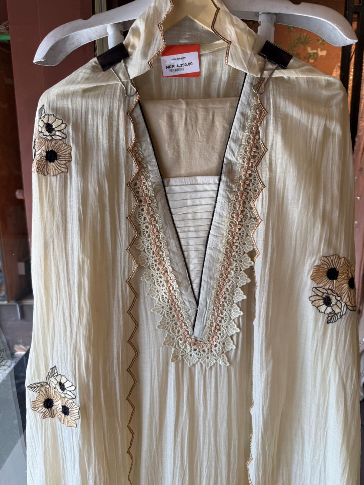 Floral Embroidered Unstitched Suit set