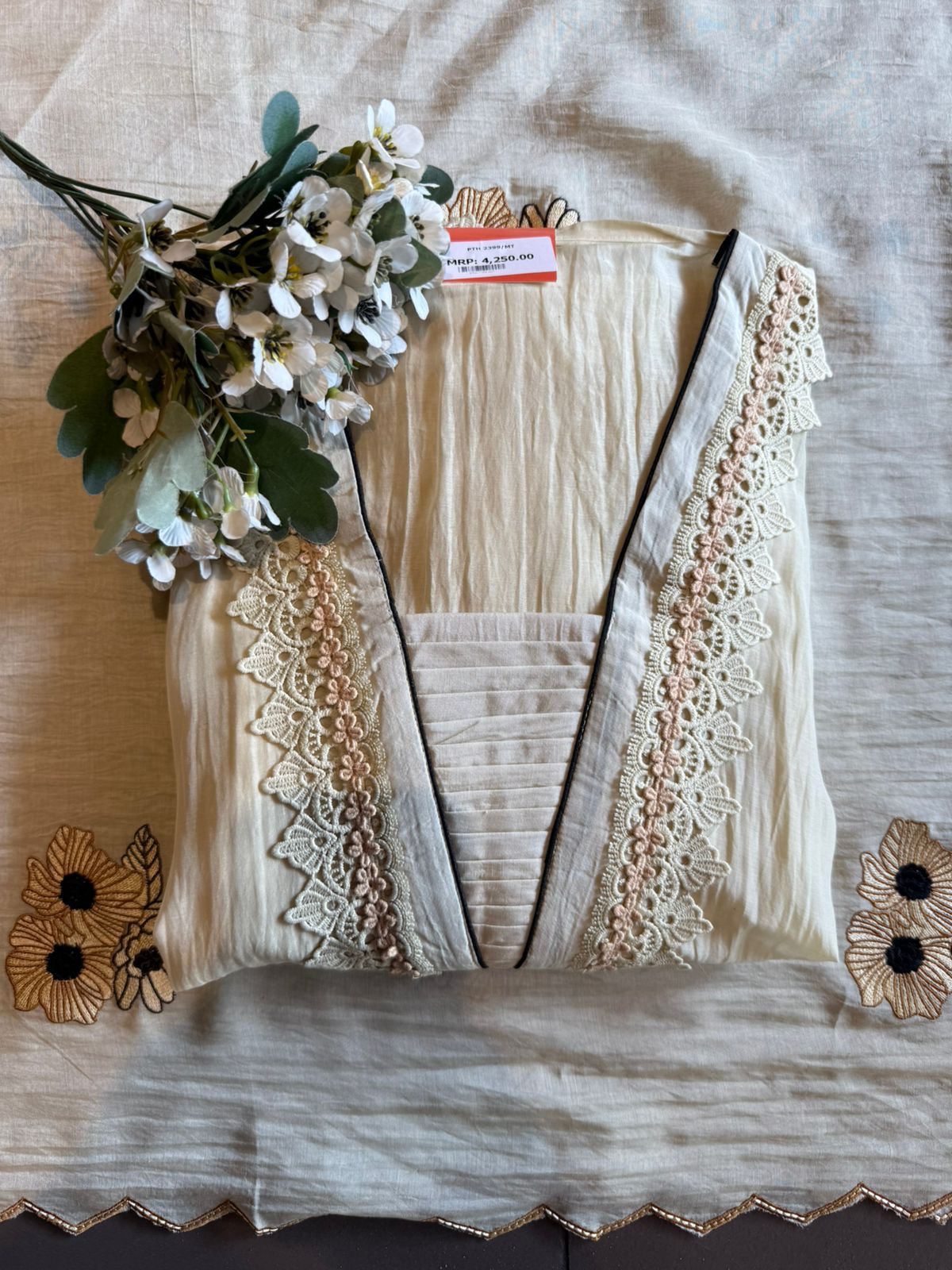 Floral Embroidered Unstitched Suit set