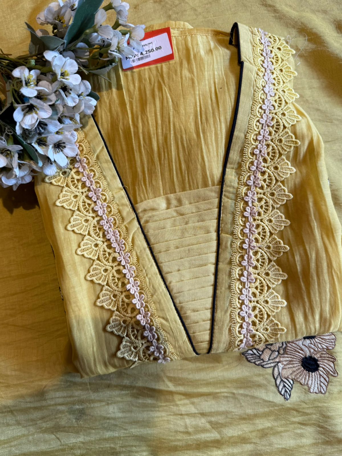 Floral Embroidered Unstitched Suit set