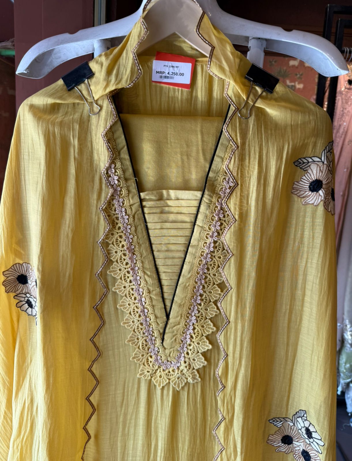 Floral Embroidered Unstitched Suit set