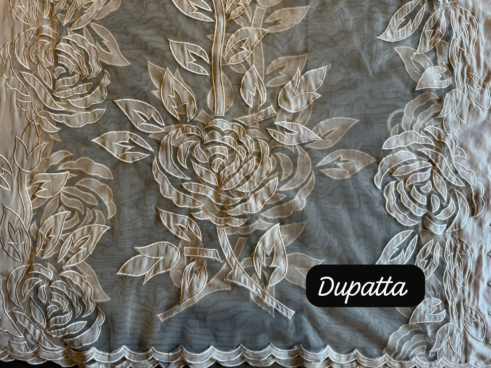 Soft organza unstitched Suit