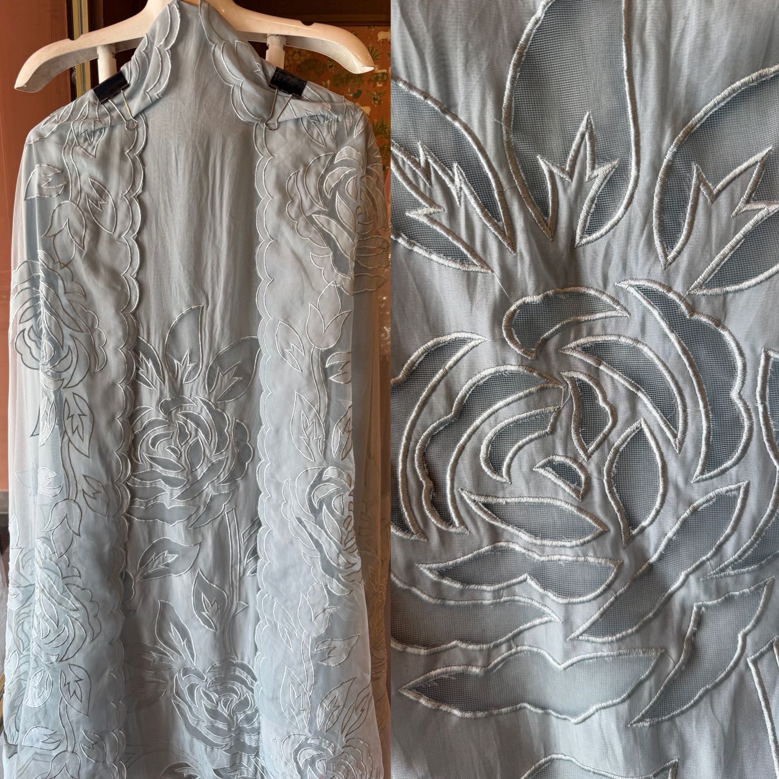 Soft organza unstitched Suit