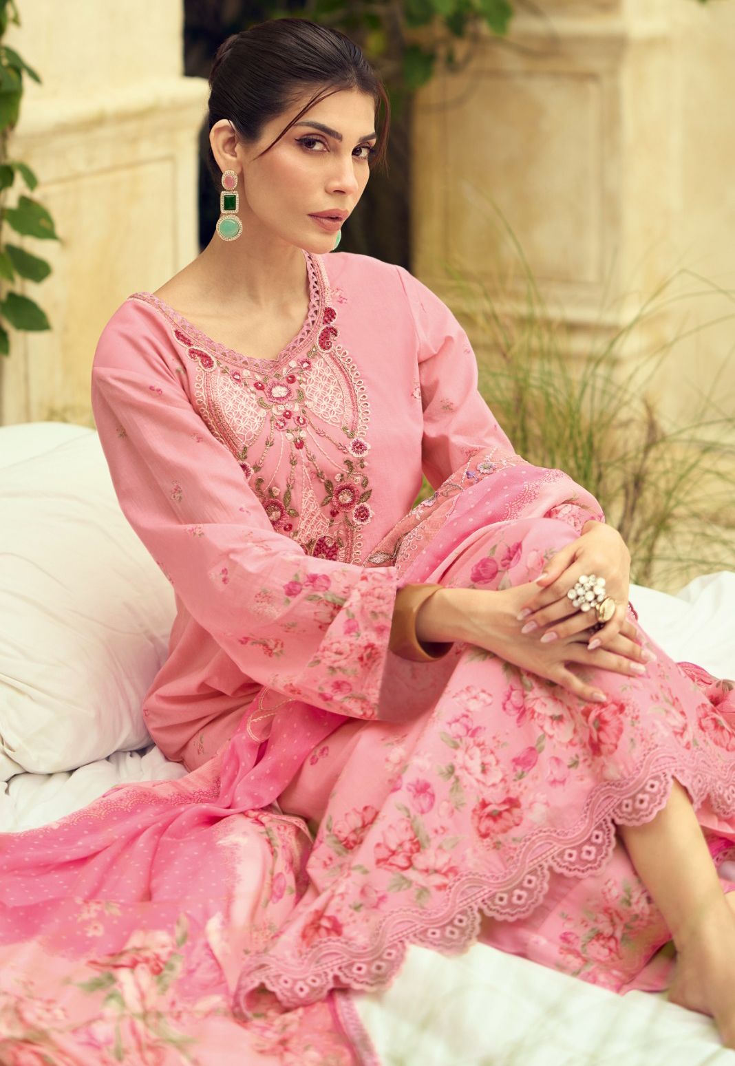 Premium Swiss cotton digitally printed suit