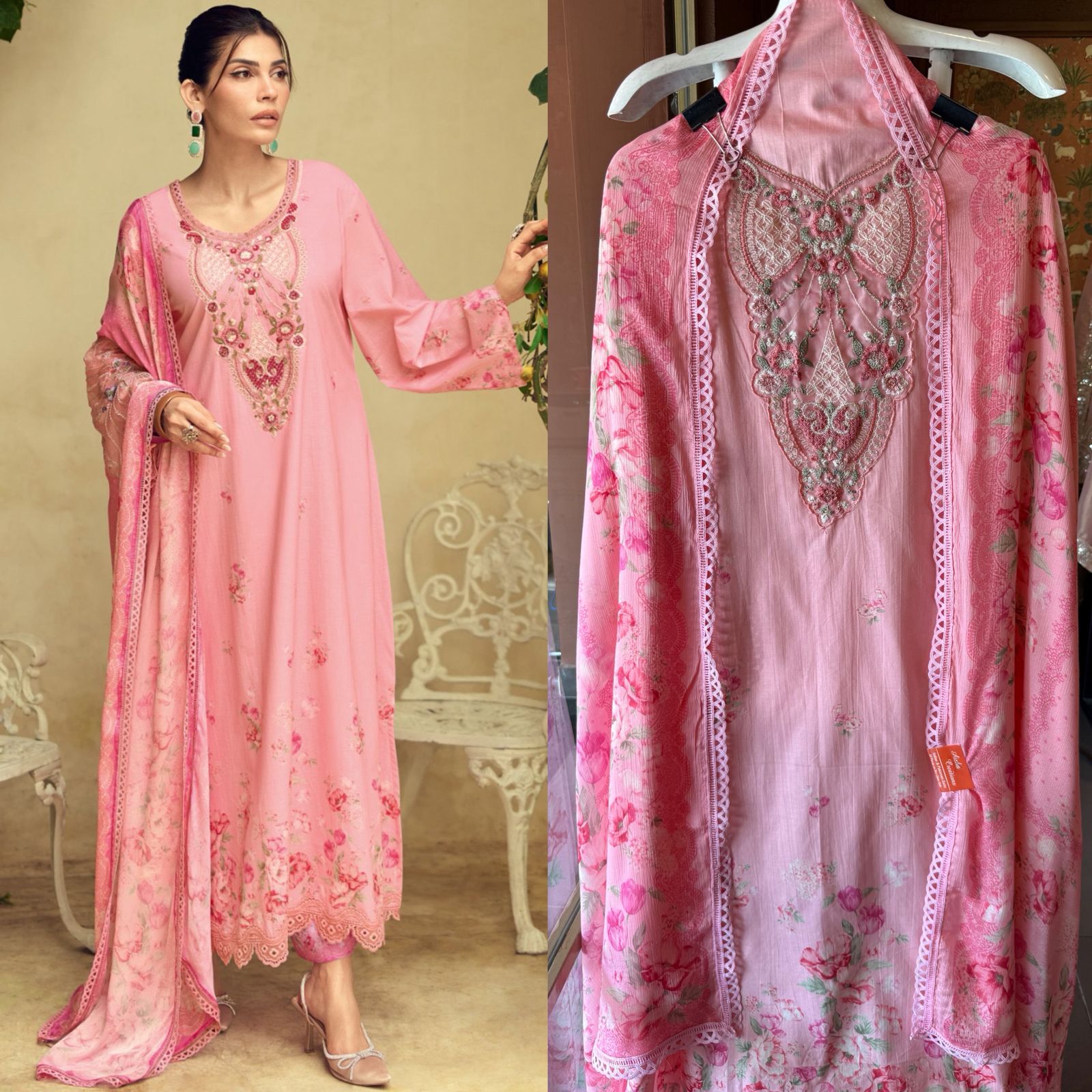 Premium Swiss cotton digitally printed suit