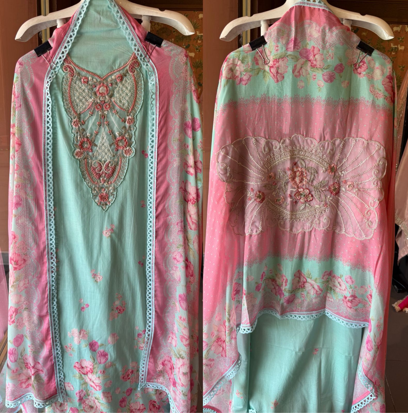 Premium Swiss cotton digitally printed suit