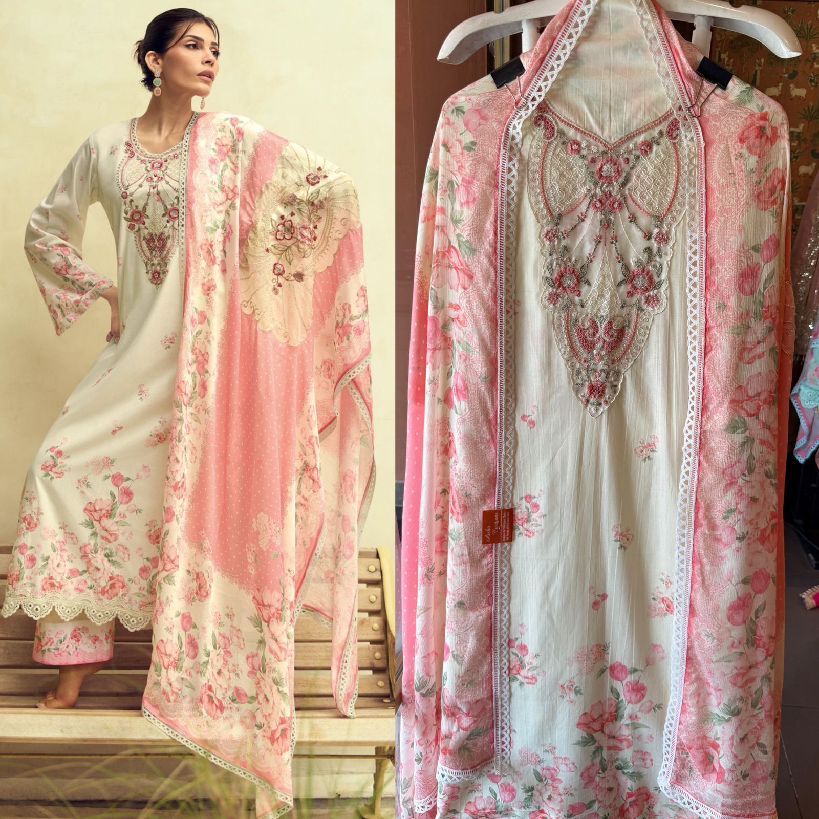 Premium Swiss cotton digitally printed suit