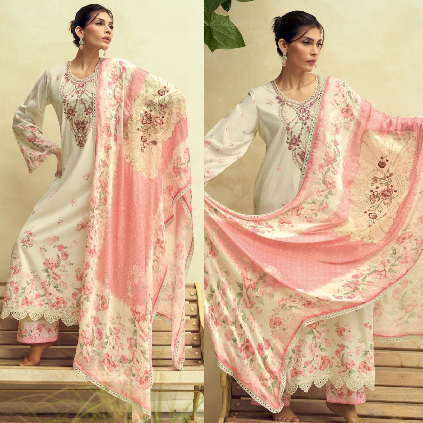 Premium Swiss cotton digitally printed suit