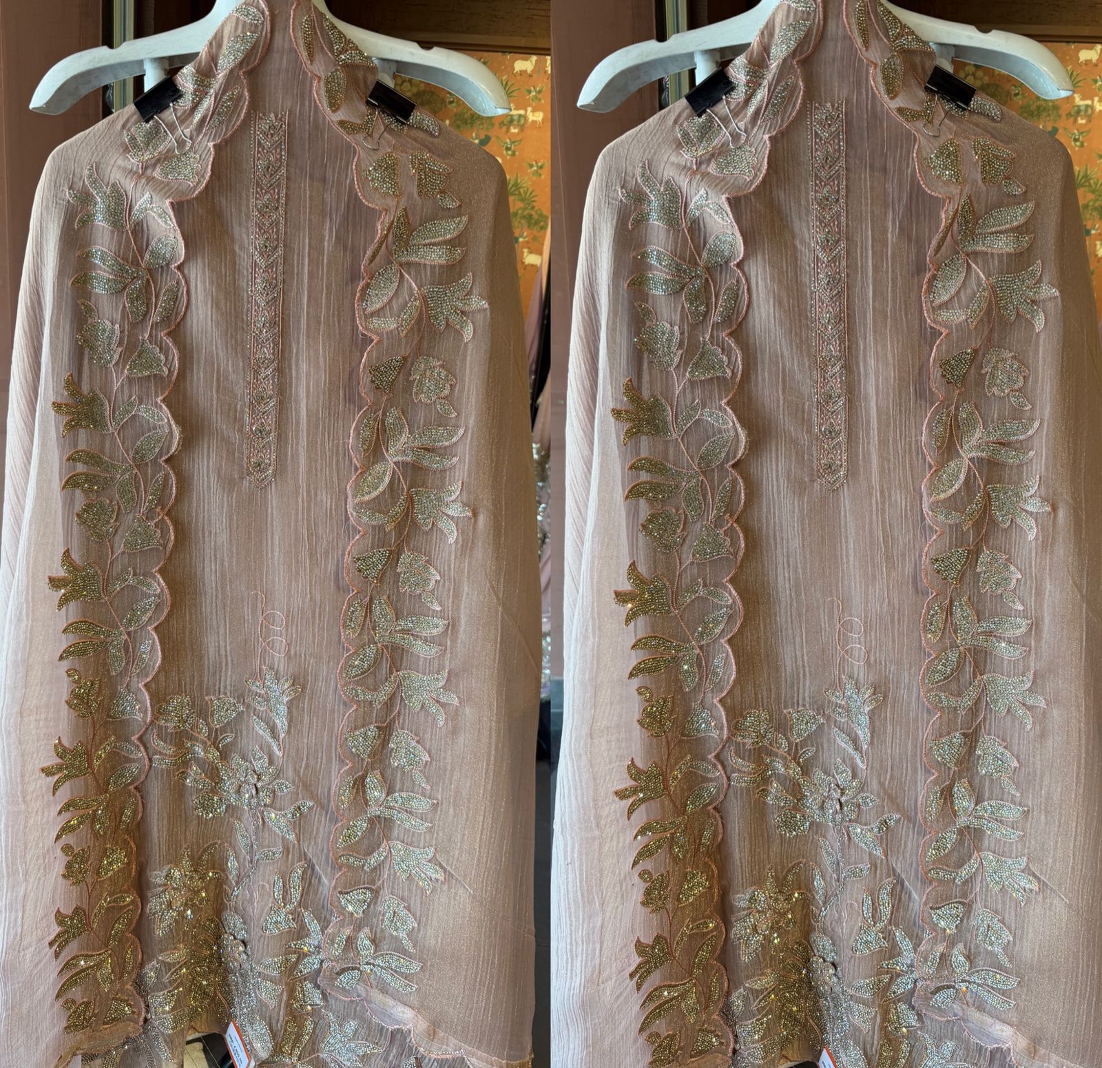 Elegant Crushed tissue unstitched suit