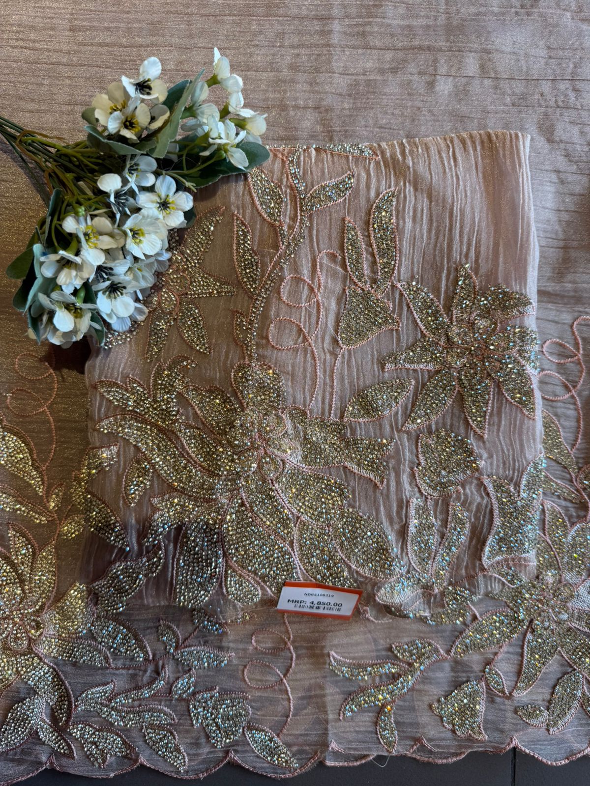 Elegant Crushed tissue unstitched suit