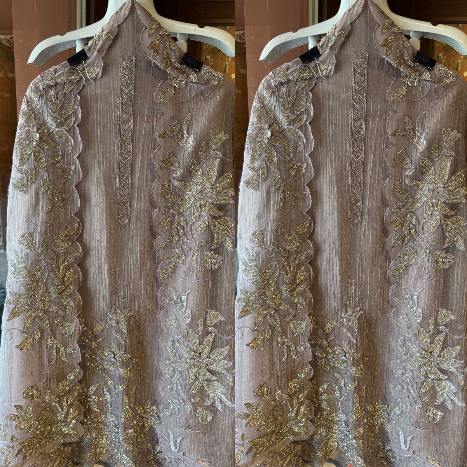 Elegant Crushed tissue unstitched suit