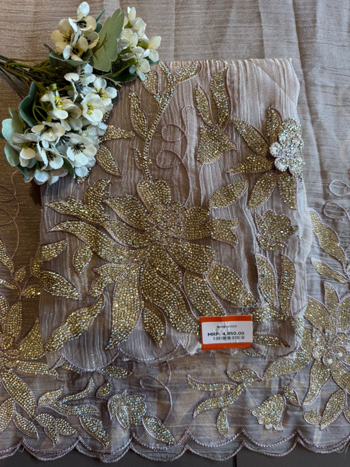 Elegant Crushed tissue unstitched suit
