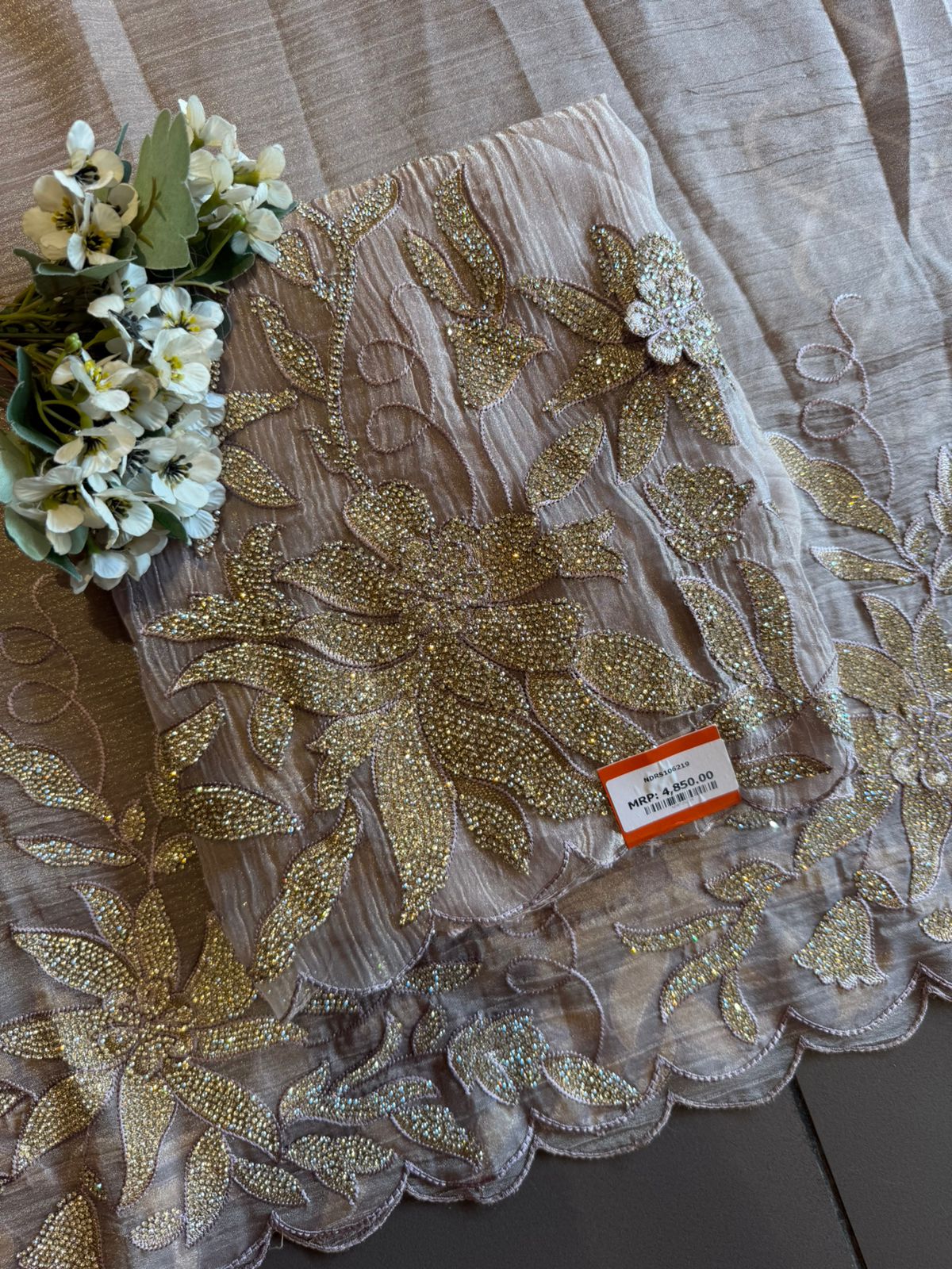 Elegant Crushed tissue unstitched suit
