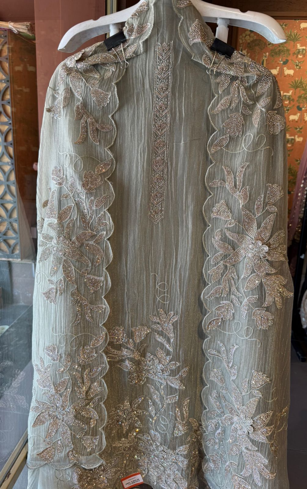 Elegant Crushed tissue unstitched suit