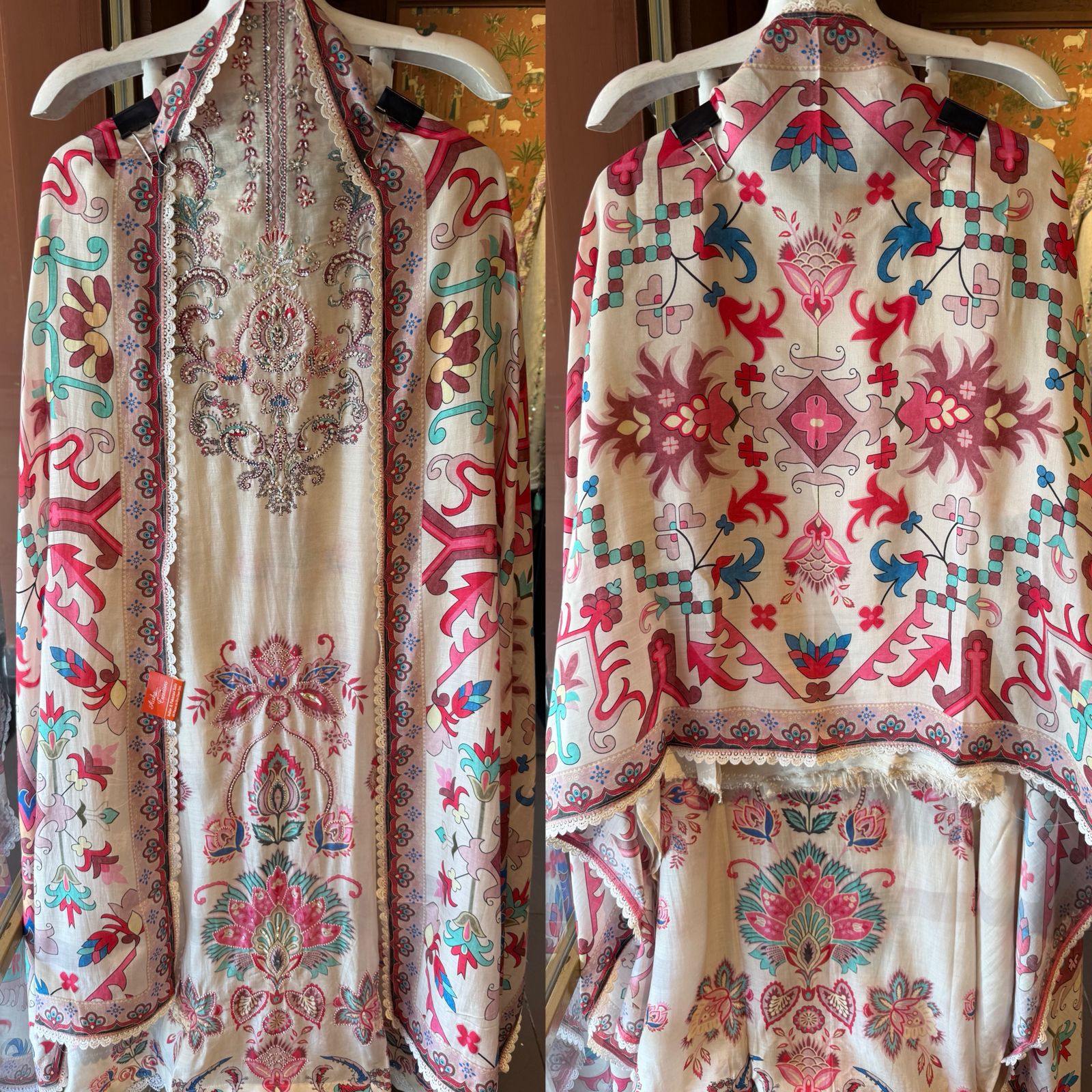 Pure muslin Printed Designer Suit Set