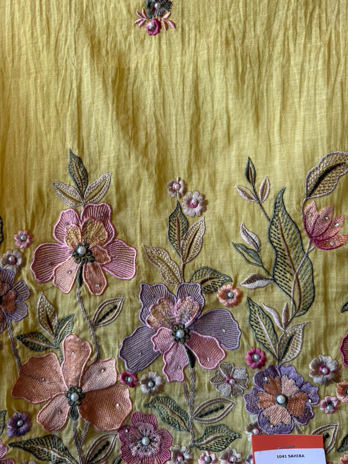 Mul cotton with slight mixed with chanderi Unstitched suit