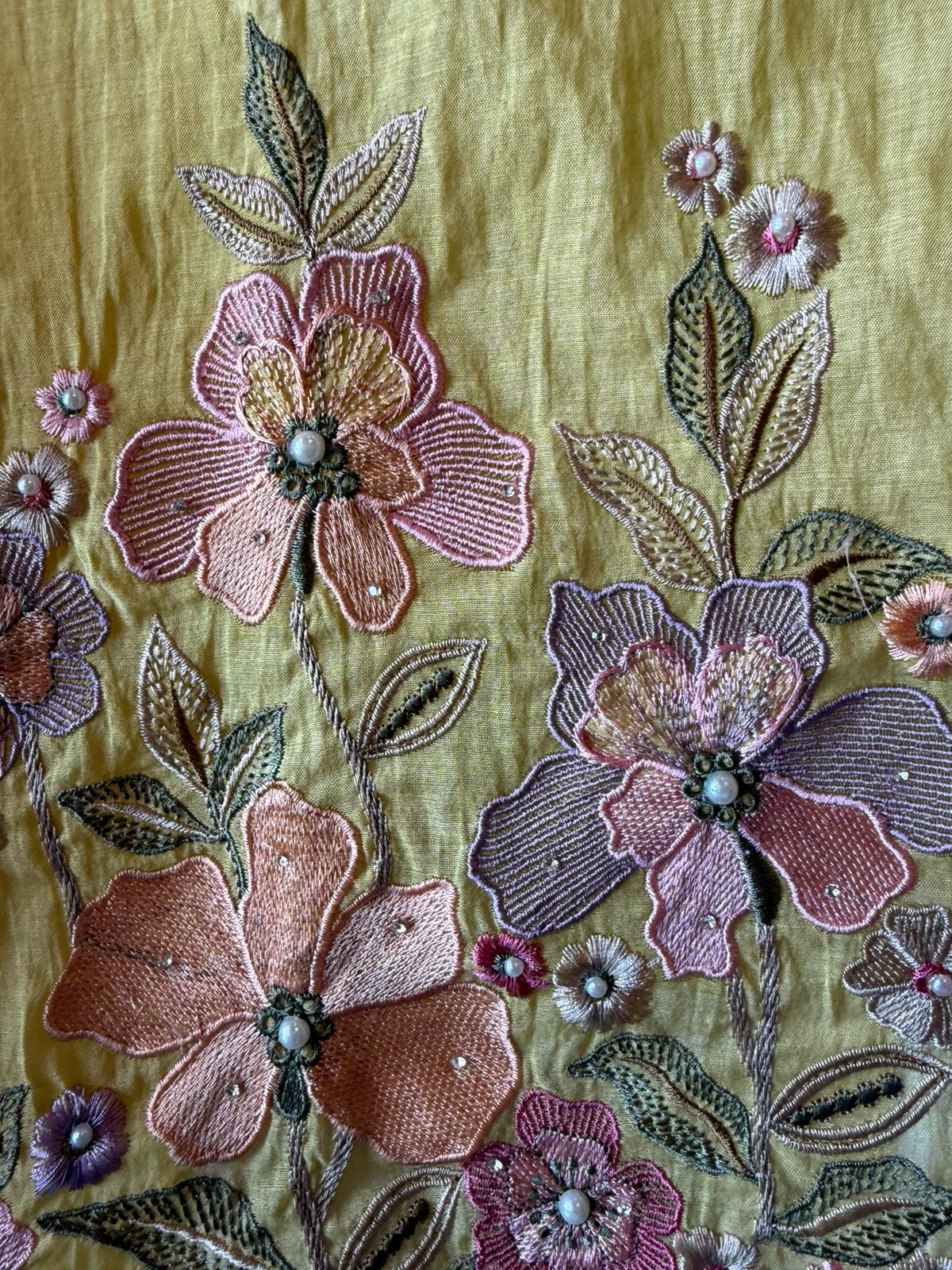 Mul cotton with slight mixed with chanderi Unstitched suit