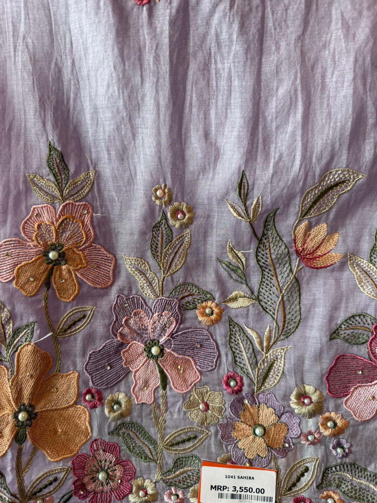 Mul cotton with slight mixed with chanderi Unstitched suit