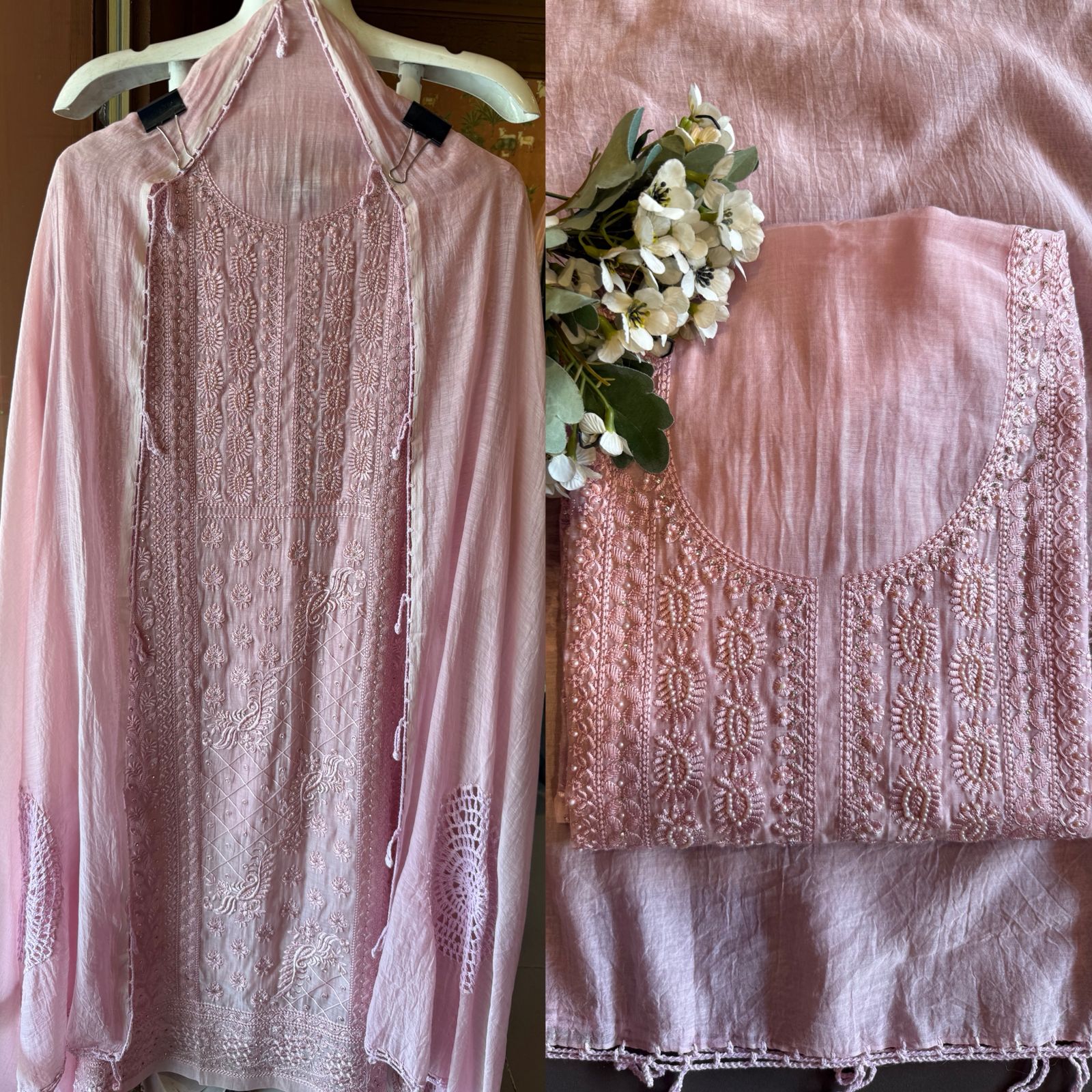CHIKANKARI HAND EMBROIDERED SUIT