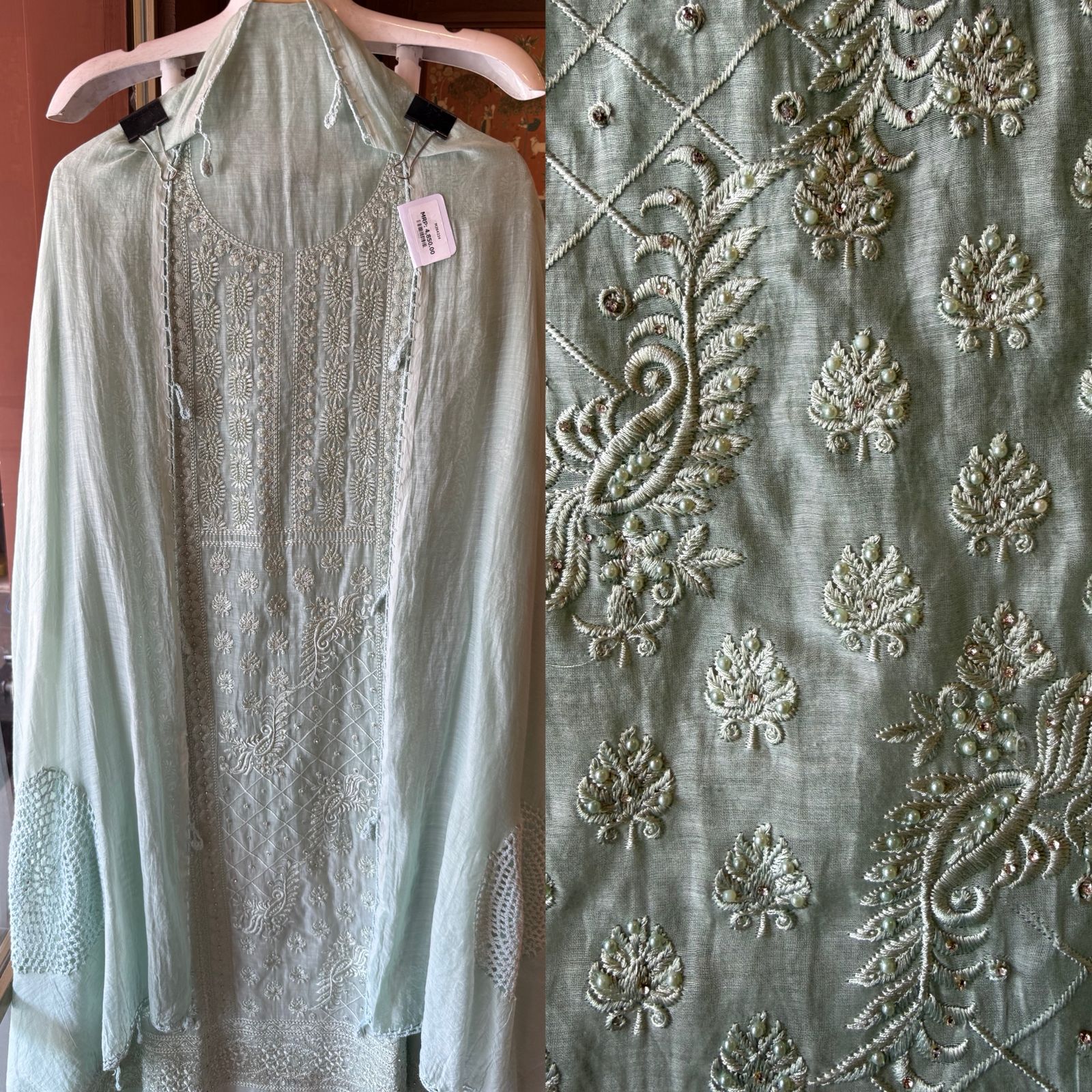 CHIKANKARI HAND EMBROIDERED SUIT