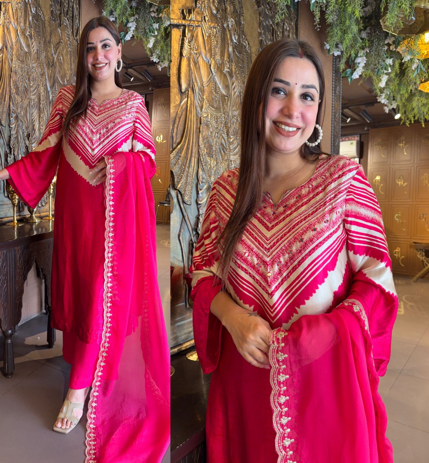 Pure SATIN SILK FABRIC SUIT