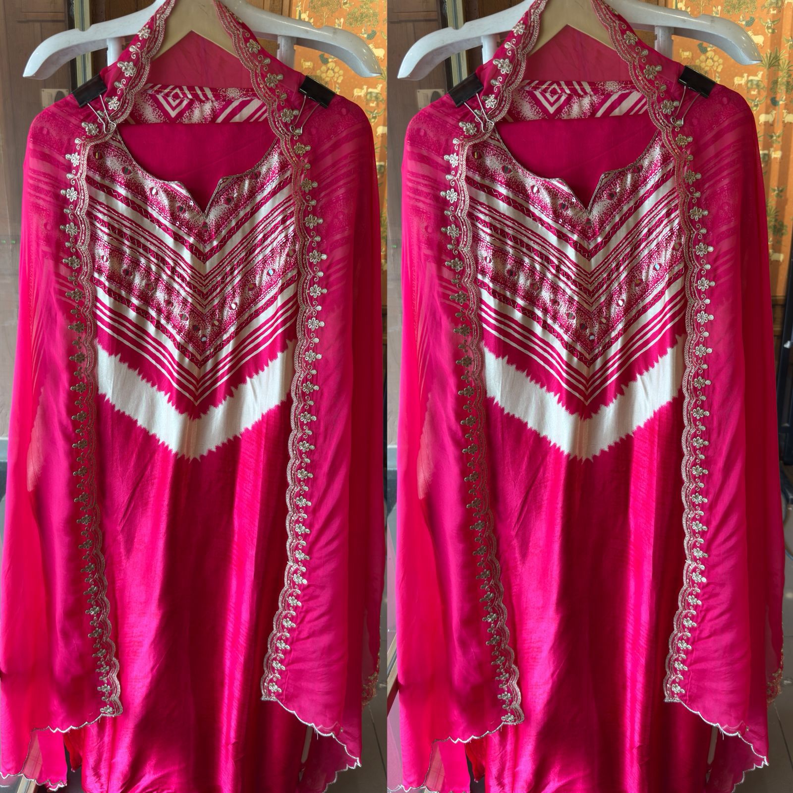 Pure SATIN SILK FABRIC SUIT