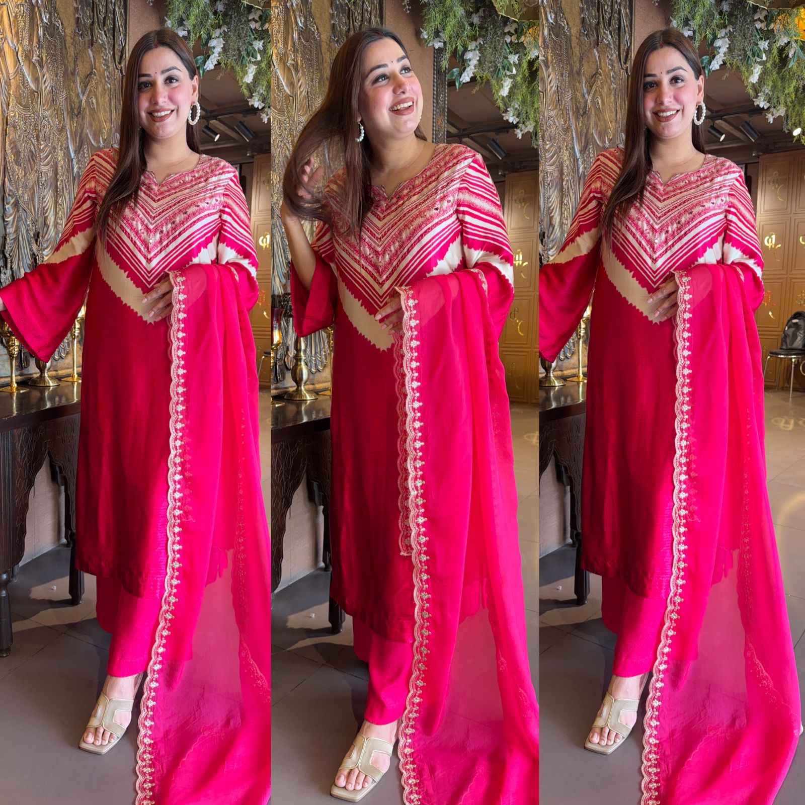 Pure SATIN SILK FABRIC SUIT