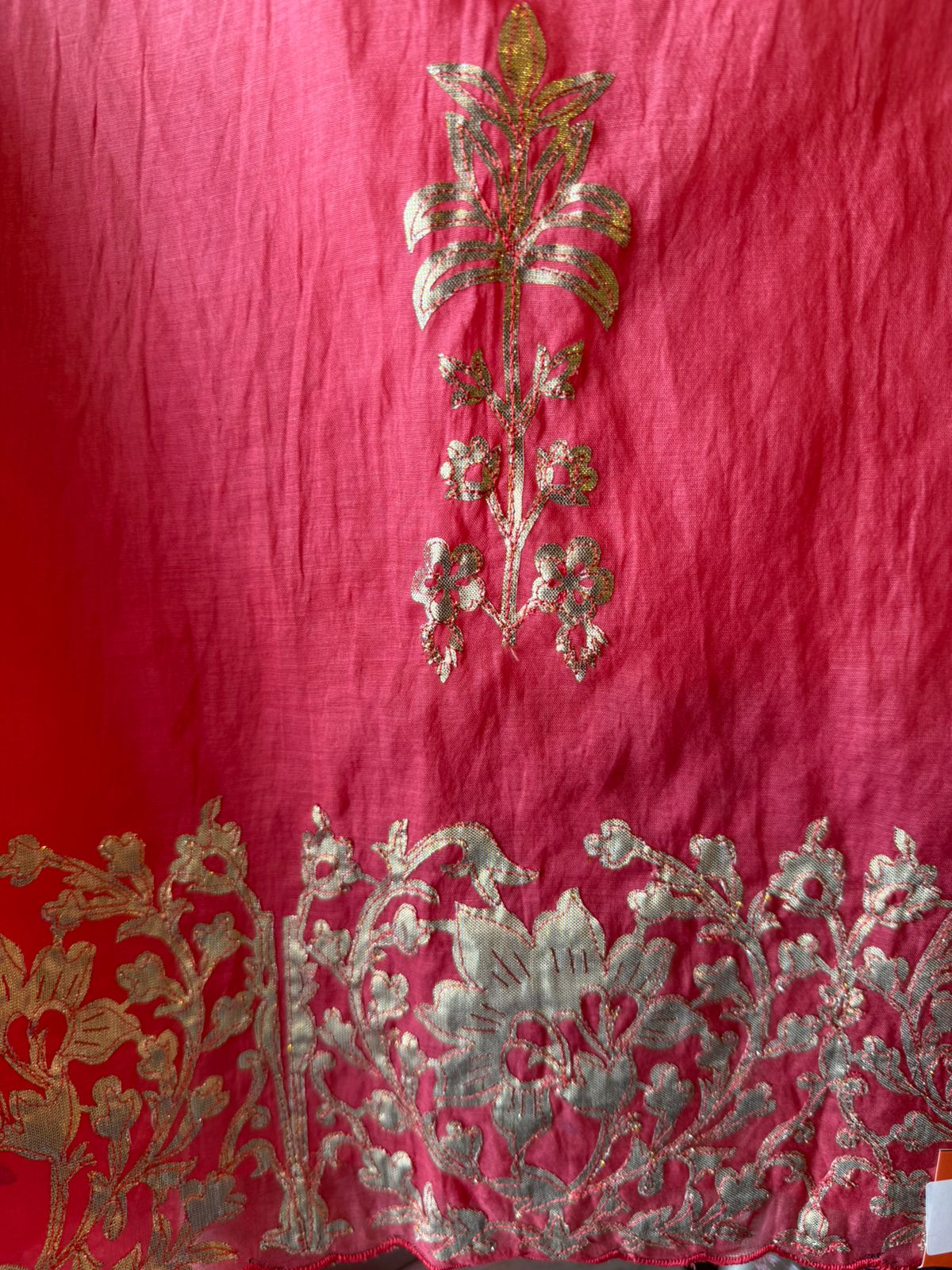 Premium Cotton Mul chanderi Unstitched suit