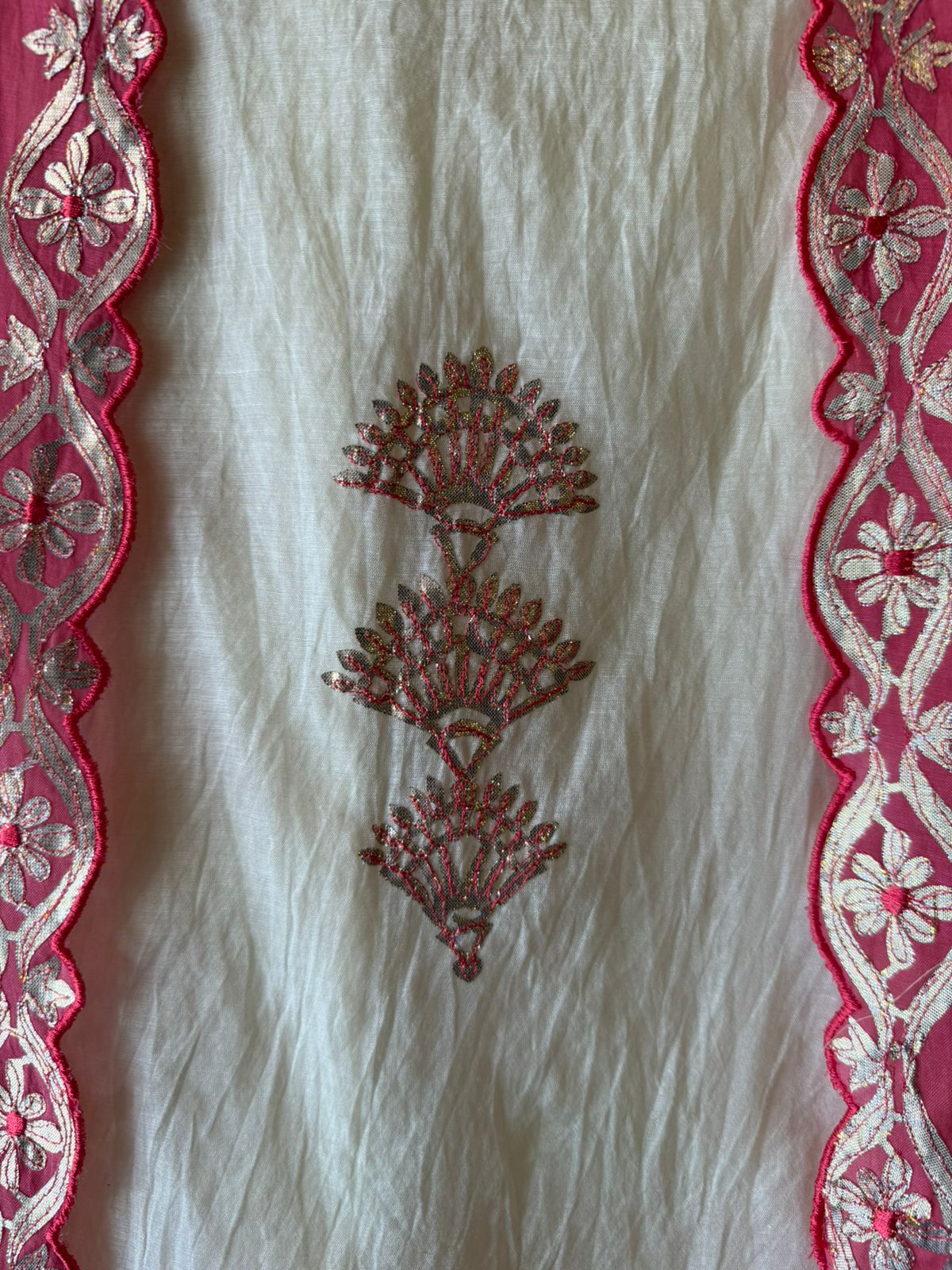 Premium Cotton Mul chanderi Unstitched suit