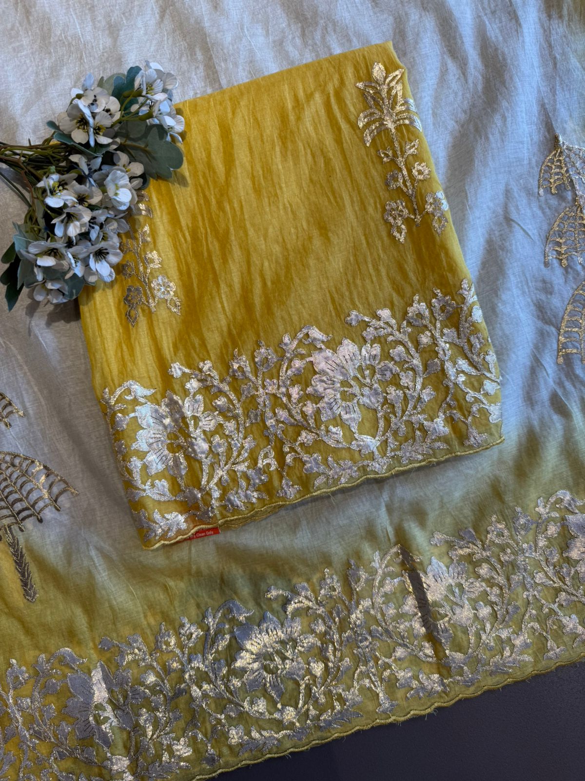 Premium Cotton Mul chanderi Unstitched suit