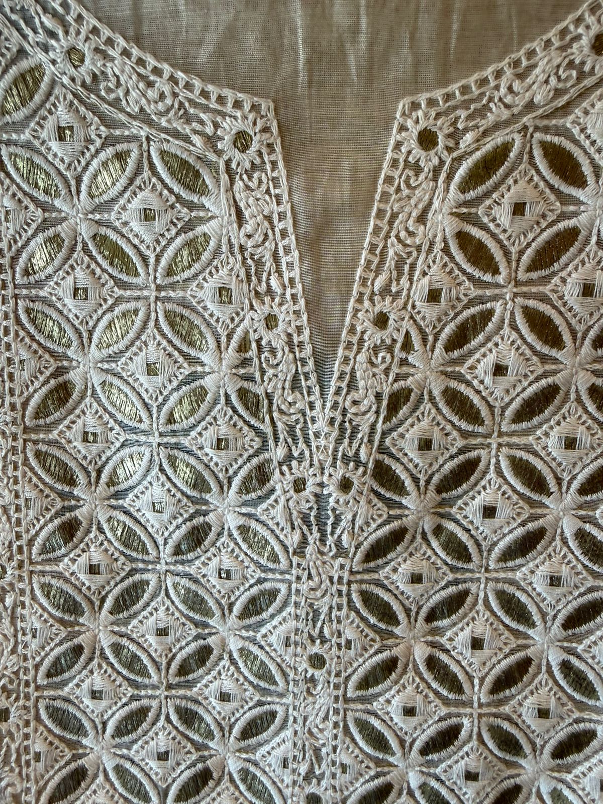 Ivory Block Printed Suit Set