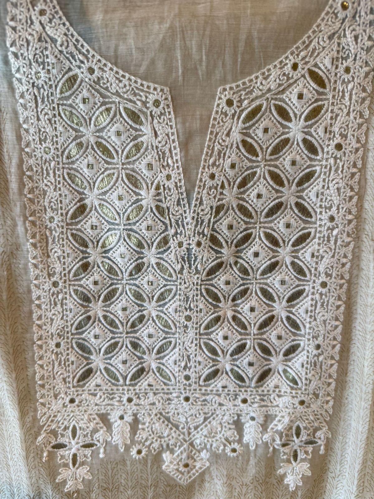 Ivory Block Printed Suit Set