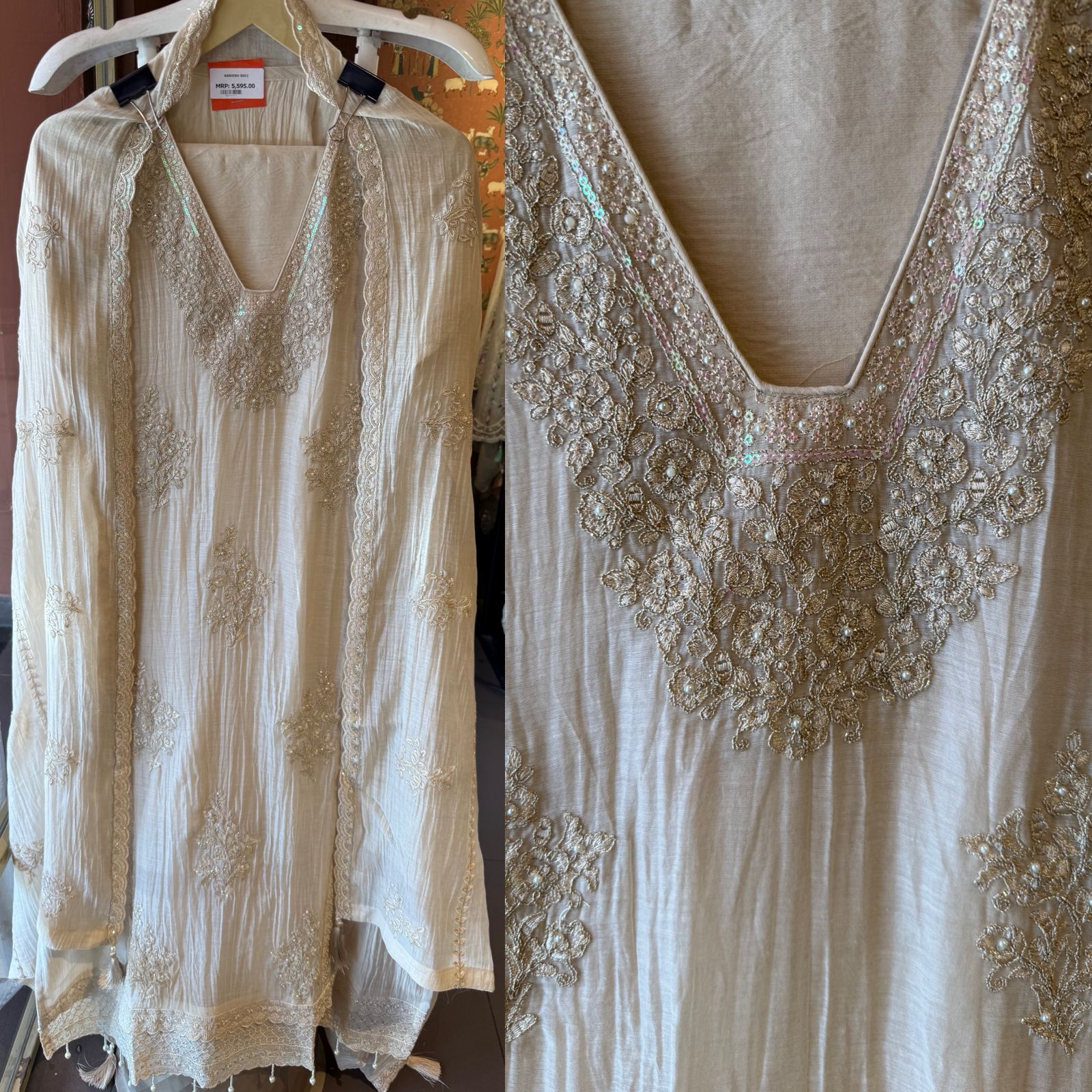 Embroidered unstitched Suit Set