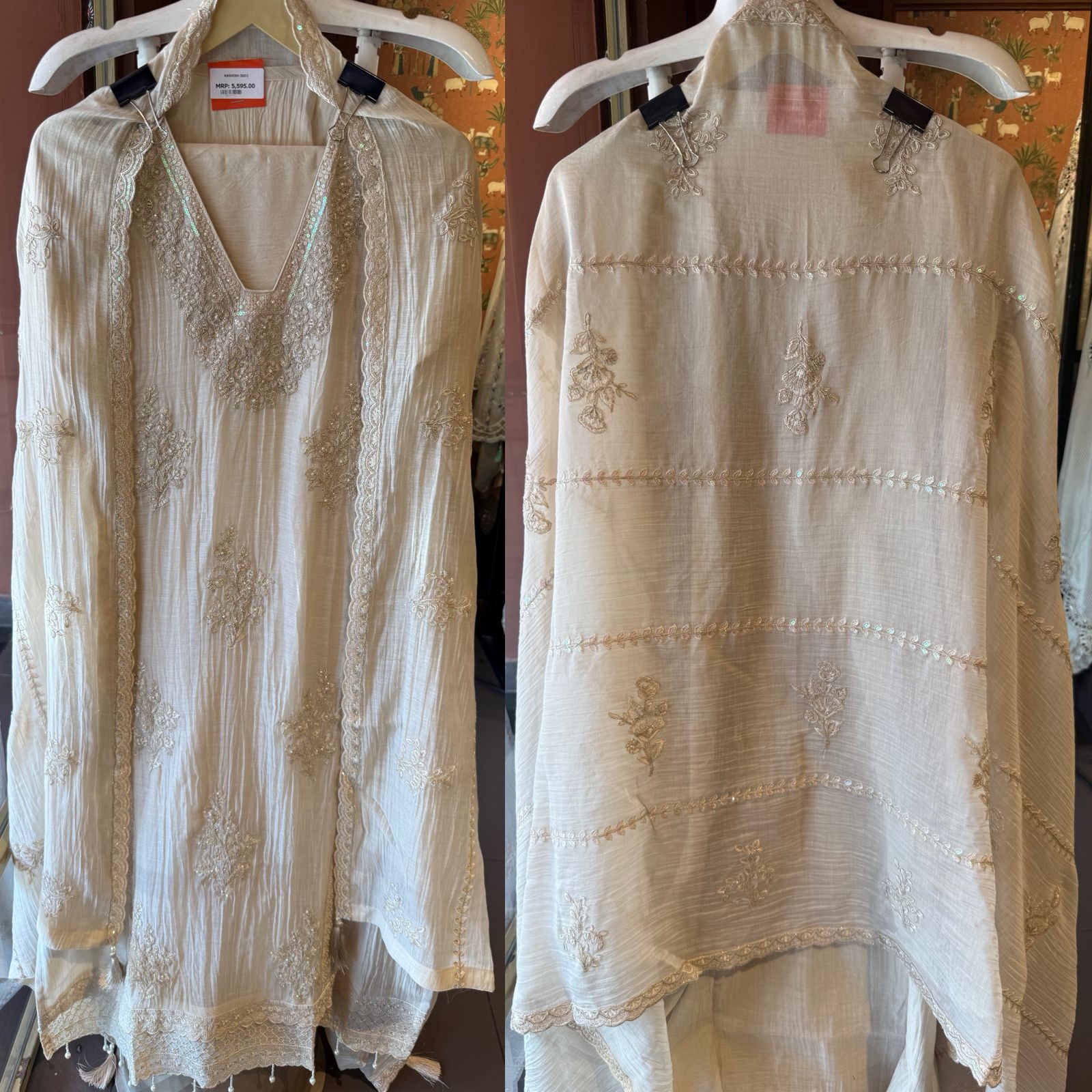 Embroidered unstitched Suit Set