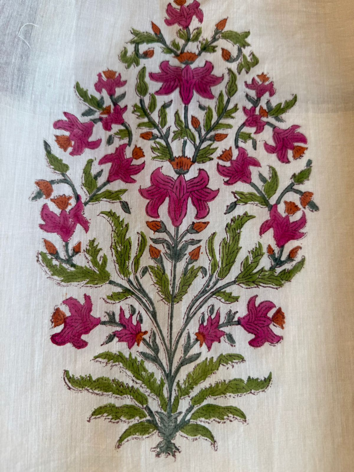 Floral Printed & Thread Embroidered Unstitched suit Set