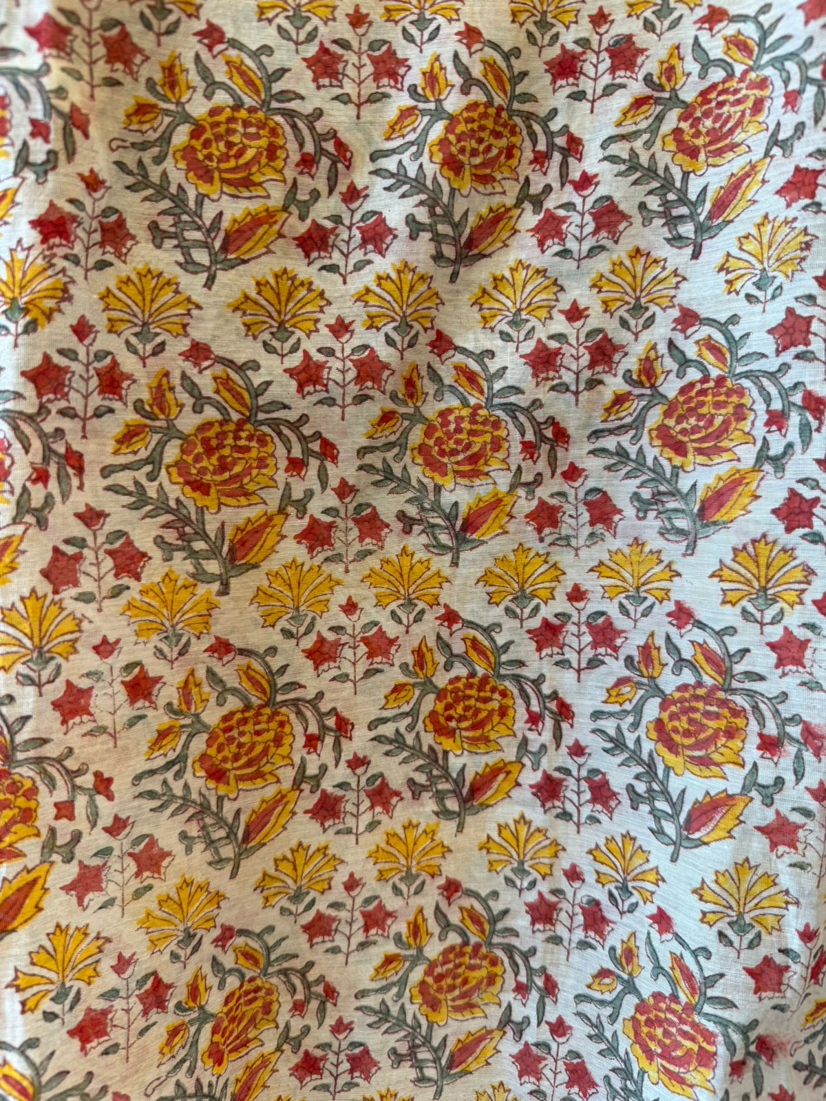 Floral Printed & Thread Embroidered Unstitched suit Set